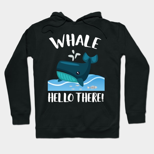 Whale Hello There Sea Life T-shirt Hoodie by Eugenex